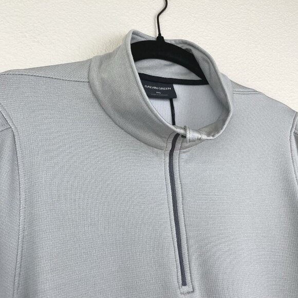 Galvin Green Men's XXL Insula Lite Grey Quarter Zip Long Sleeve Top Turtleneck - Picture 2 of 15